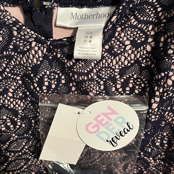 Motherhood Maternity Gender Reveal Lace Overlay Sleeveless Dress NWT - Picture 6 of 16